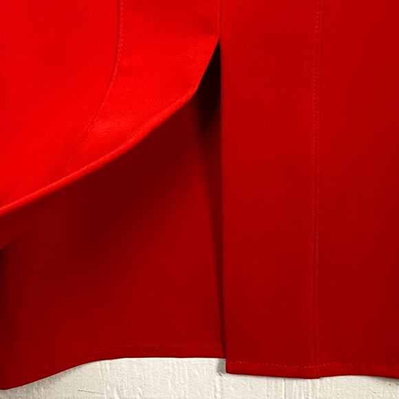 Chico’s Women's Red Long Sleeve Tunic Blouse Top Gold Chain Trim Size 16/18 NWT - Picture 3 of 14